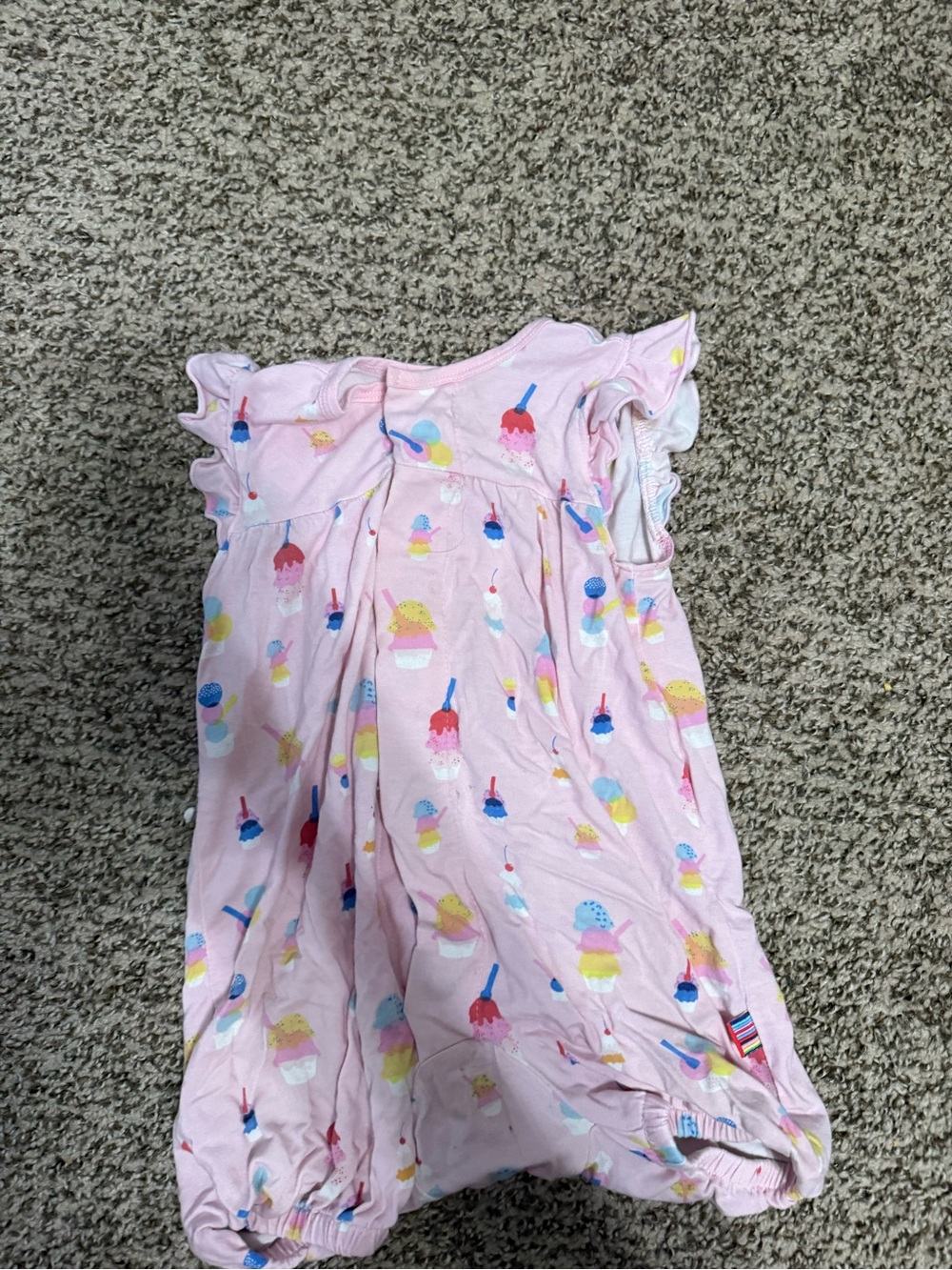 Magnetic Me Pink Ice Cream Print Sleep Sack Romper